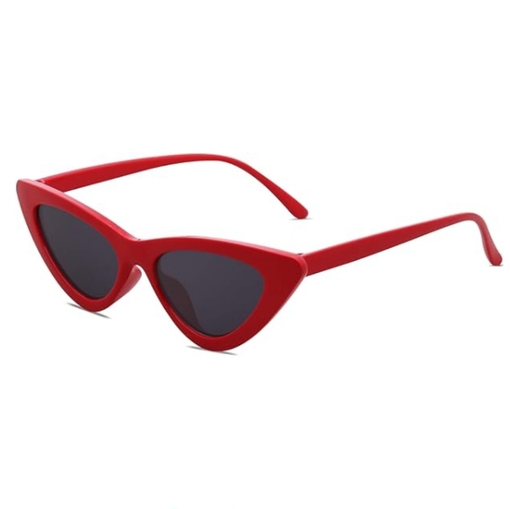 Vintage Narrow Cat Eye Sunglasses Clout Goggles SJ2044 Red